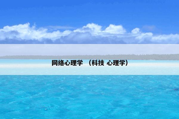 网络心理学 （科技 心理学）