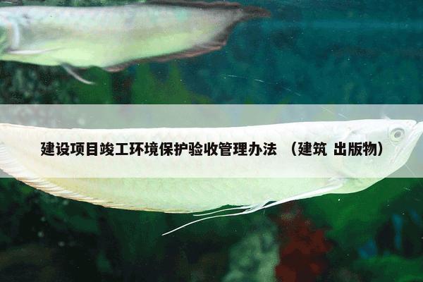 建设项目竣工环境保护验收管理办法 （建筑 出版物）