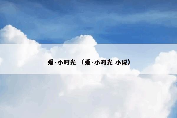爱·小时光 （爱·小时光 小说）
