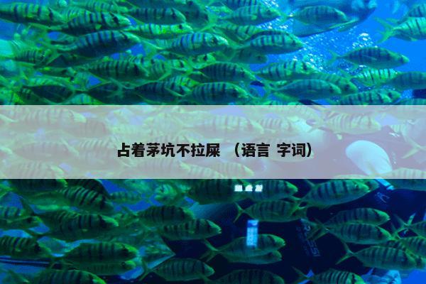 占着茅坑不拉屎 （语言 字词）
