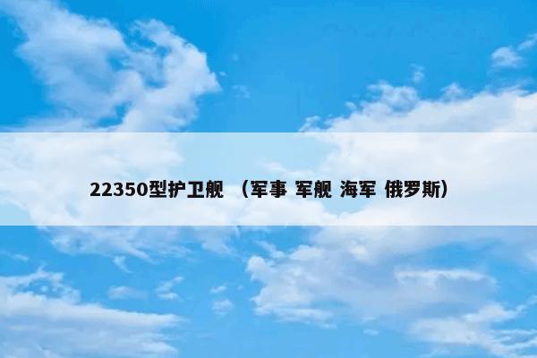 22350型护卫舰 （军事 军舰 海军 俄罗斯）