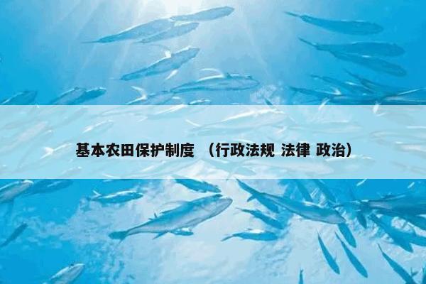 基本农田保护制度 （行政法规 法律 政治）