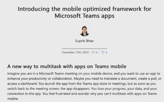 微软Teams推新框架：会议中可用第三方App