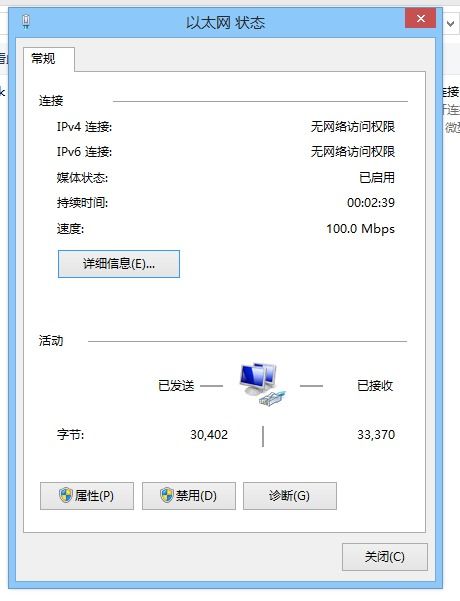以太网无网络访问权限